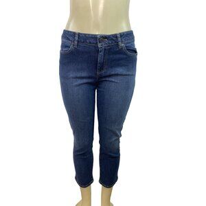 Talbots Womens Signature Slim Crop Jeans Medium Wash Stretch Denim Sz 6/28 - New